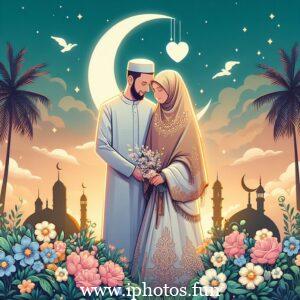 husband wife love pic islamic