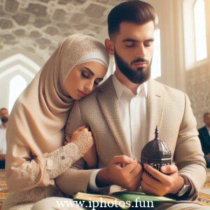 Beautifull Husband wife Prayer Islamic Photos