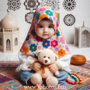 Islamic baby girl image in hijab | Baby Girl Outfit