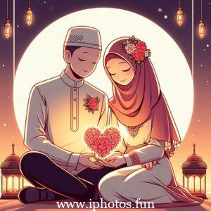 husband wife love pic islamic