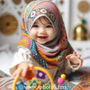 Islamic baby girl image in hijab | Baby Girl Outfit