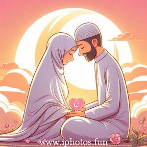 husband wife love pic islamic