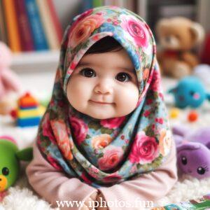 Islamic baby girl image in hijab | Baby Girl Outfit