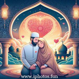 husband wife love pic islamic