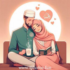 husband wife love pic islamic