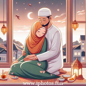 husband wife love pic islamic