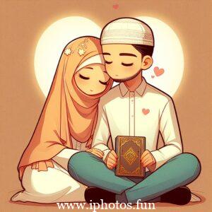 husband wife love pic islamic