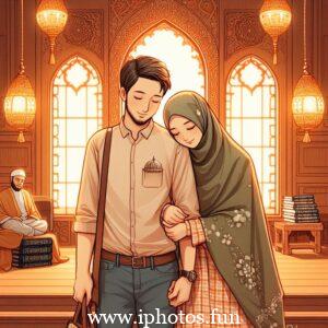 husband wife love pic islamic