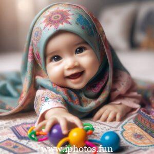 Islamic baby girl image in hijab | Baby Girl Outfit