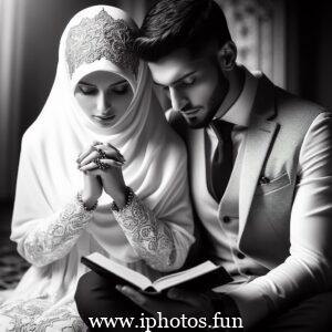 Beautifull Husband wife Prayer Islamic Photos