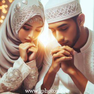 Beautifull Husband wife Prayer Islamic Photos