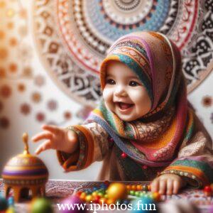 Islamic baby girl image in hijab | Baby Girl Outfit