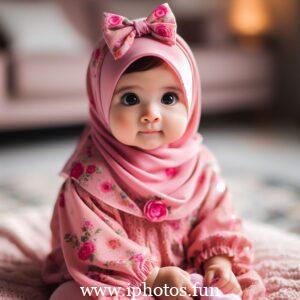 Islamic baby girl image in hijab | Baby Girl Outfit