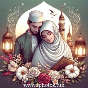 husband wife love pic islamic