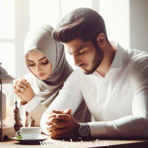 Beautifull Husband wife Prayer Islamic Photos