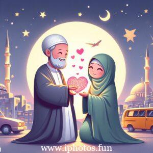 husband wife love pic islamic