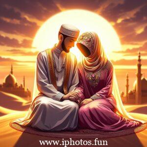 husband wife love pic islamic