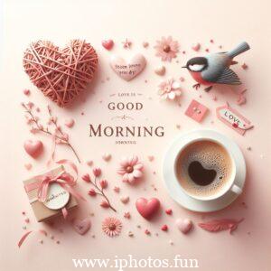 A cup of coffee with cookies and sweets on a wooden table, perfect for a cozy morning.