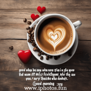 A coffee cup with hearts and a quote on the background, symbolizing love and warmth